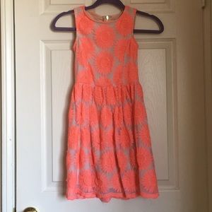 Kids dress with white and orange